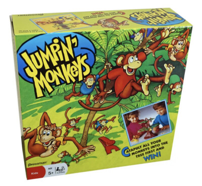 Vintage Jumping Monkeys Board Game Toy 1991 Vintage Presseman