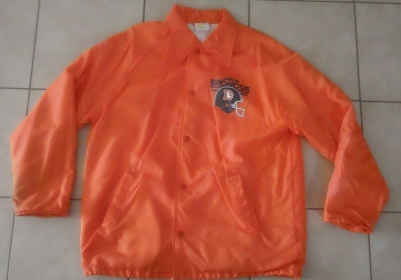 Denver Broncos Old Logo Lightweight Nylon Jacket-Men’s Size Large