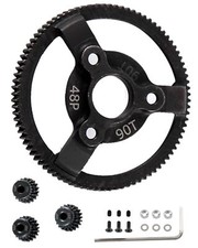  45 Steel Spur Gear 48P 90T Transmission Gears with 19T/20T/21T Pinions Gear ...