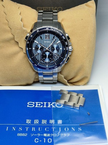 人気 SEIKO 8B82 ソーラー電波クロノグラフ C-10 - 通販 - www