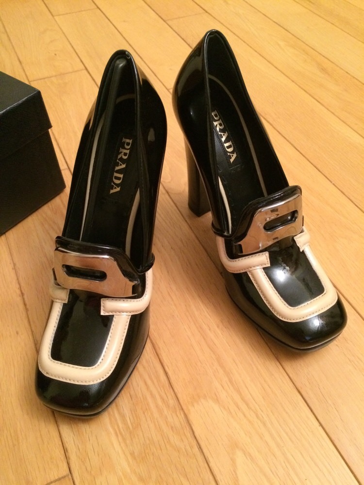Prada New Shoes $1357 Leather 38.5 Us 7.5 | eBay