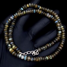 Exclusive Amazing Flash Labradorite 171 Cts Beaded Brilliant Necklace VK 34 E663