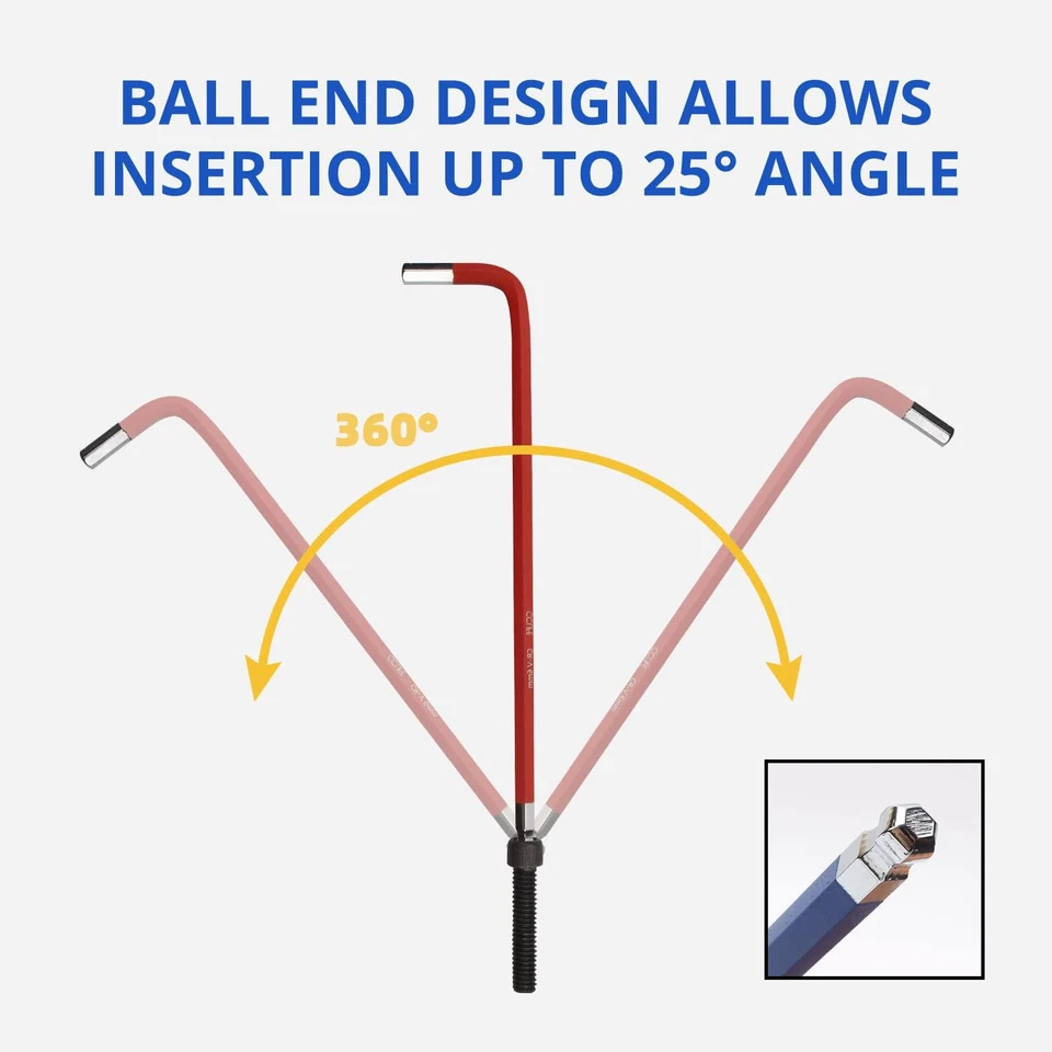 18 Pezzi Set Chiavi Esagonali Chiavi a Brugola Con Impugnatura a T - Immagine 4 di 4