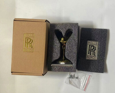 Rolls-Royce Fabulous hood Ornament Mascot Gold Metal Model+Badge