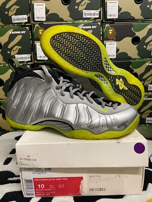 Nike Air Foamposite One Metallic Camo Volt 575420 004 USED  display picture 1