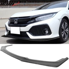 Fits 17-21 Honda Civic Sport 4DR Hatchback Front Bumper Lip Spoiler PU V6 Style