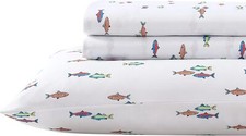 Eddie Bauer Kids - Full Size Sheets, Stain Full, Fish Lake White/Multi