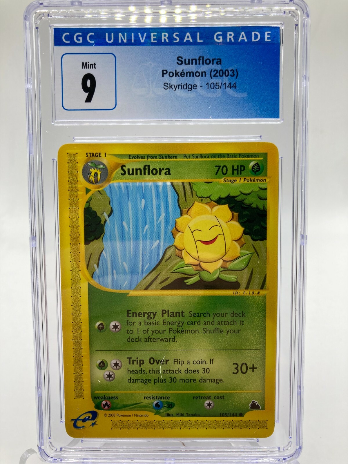 Sunflora 105/144 Skyridge Vintage Pokemon Card Graded Slab CGC 9 MINT ~PSA