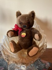 Steiff Original Teddybear Mohair Dark Brown EAN 0206/36 Tags Button Growl Sound