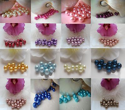 30 Glaswachsperlen  Perlen Beads  Kugel 10mm Schmuck herstellen Auswahl  DIY