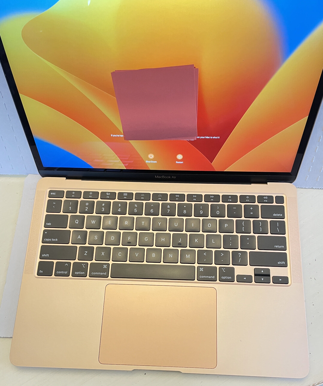 Apple MacBook Air Rose Gold 13inch, 2020 Model A2179 LOCKED PARTS Or