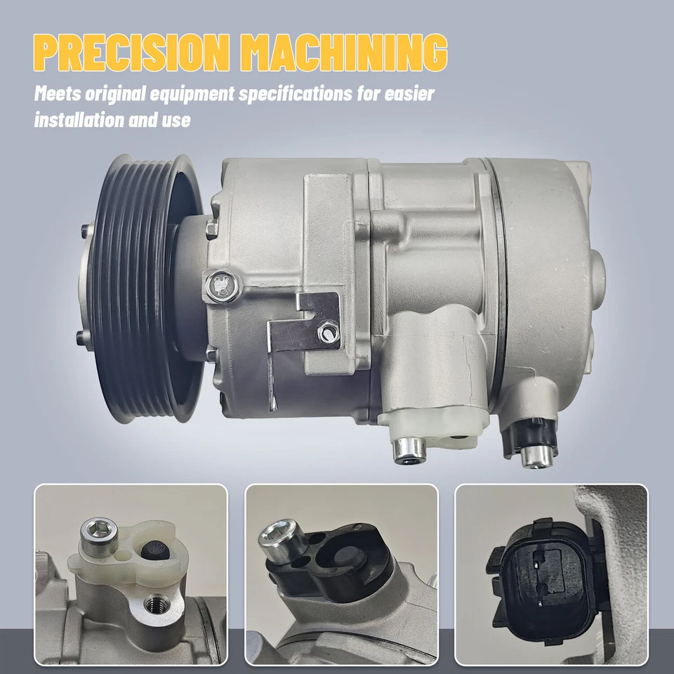 AC Compressor w/ Clutch for Hyundai Tucson 2016-2017 L4 2.0L w/ DVE16 Compressor - Изображение 2 из 4