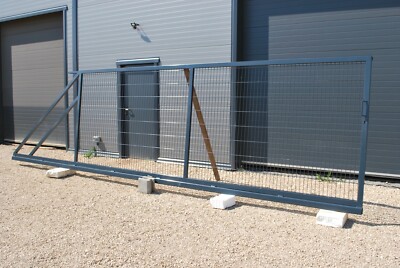 Freitragend Schiebetor B 500 x H 183cm + Antrieb DSM 2D 656 Anthrazit Tor 5m