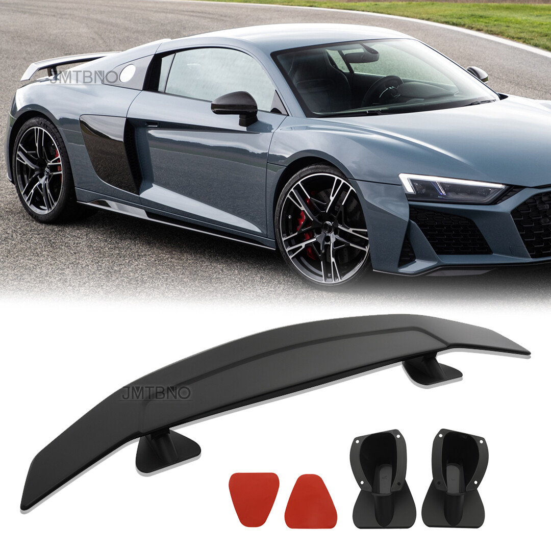 47" Rear Trunk Lip Spoiler Roof Tail Wing Racing Matte ABS For Audi R8 V8 V10