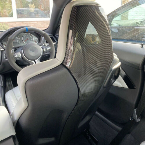 Real Carbon Fiber Interior Seat Back Trim Covers For BMW F80 M3 F82 F83 M4 14-19 - Picture 2 of 11