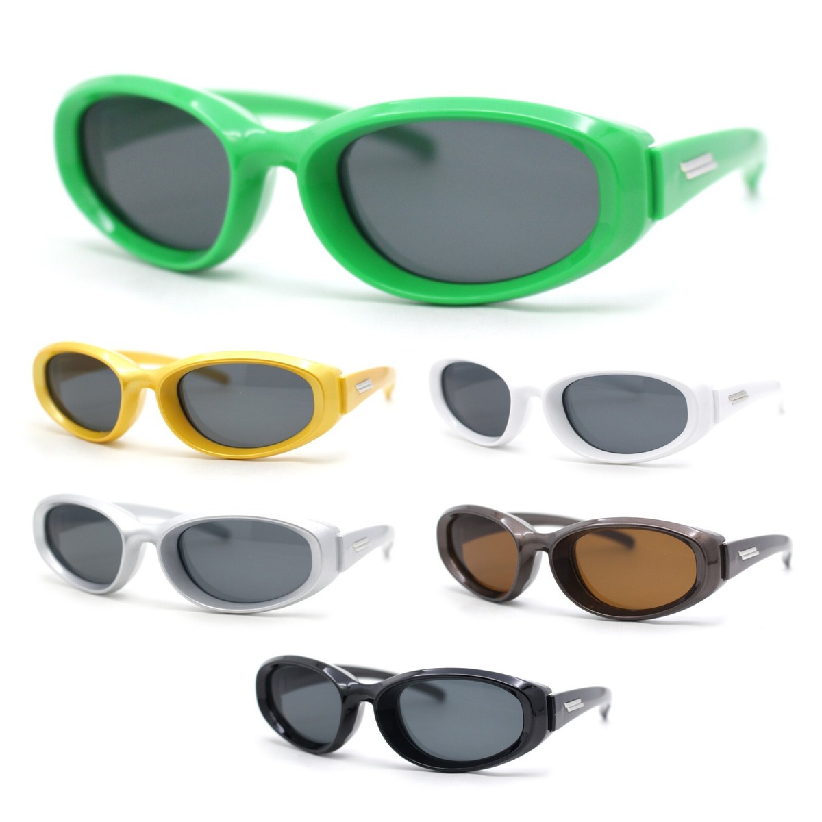 Trendy Oval Rectangular 90s Sport Styling Plastic Fashion 