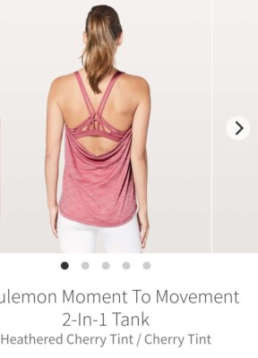 Lululemon Moment To Movement 2-In-1 Tank Size 6 | eBay