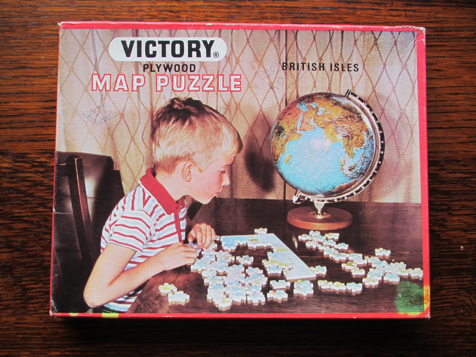 Vintage VICTORY Plywood Jigsaw Puzzle ' British Isles Map ' 100 Pieces