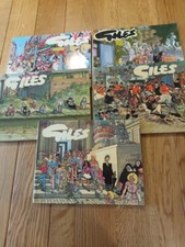 5 Giles Cartoon books. 1970/81/83/86/88