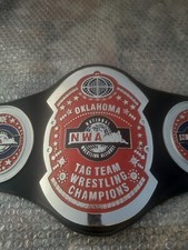NWA OKLAHOMA  TAG TEAM WRESTLING CHAMPIONS OLD HEAVYWEIGHT BELT REPLICA A+