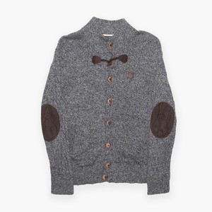 mens grey chunky knit cardigan