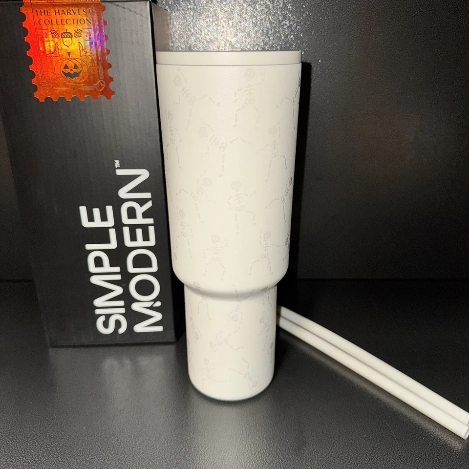Simple Modern Halloween Trek Tumbler - Dancing Skeletons Harvest Collection NWT - Image 4 of 4
