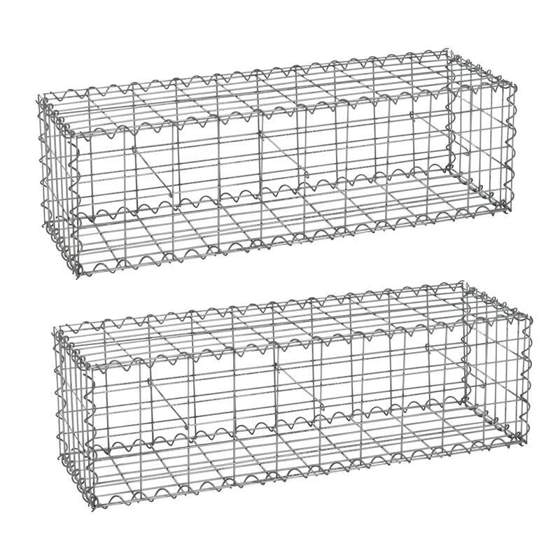 Gabionen Stein Korb Wand Draht 30 cm Rechteck Gitter Zaun Sichtschutz 1er 2er - Bild 3 von 4