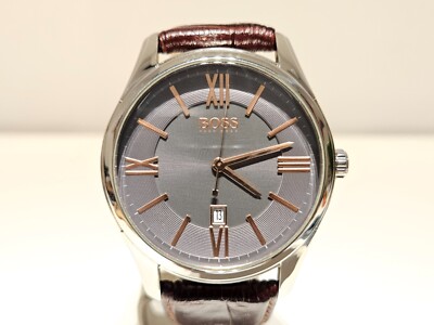 RETRO ELEGANT LUXURY BIG 43mm ST.STEEL MEN'S QUARTZ WATCH ''BOSS''HB.225.1.14.2679