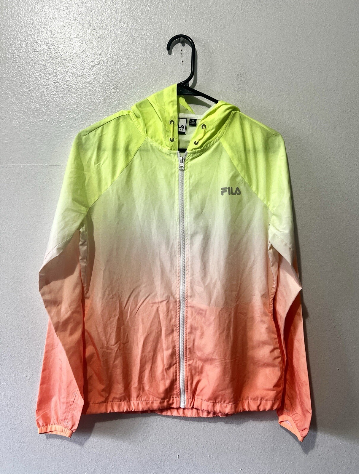Giacca a vento FILA Sport Neon Ombre con zip XS