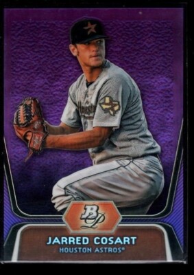 JARRED COSART  MINT RC PURPLE REFRACTOR  2012 BOWMAN PLATINUM CHROME 6A