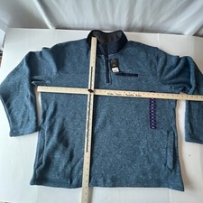 Eddie Bauer 1/4 Zip Pullover Mens 2XL Twilight Heather Blue Fleece Sweater - NWT