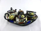 ART DECO TETE-A-TETE BERGEN BELGIAN CERAMIC TEA FOR 2  WITH TRAY 1930