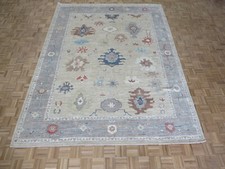 9 x 11'7 Hand Knotted Beige Turkish Oushak Oriental Rug G11558