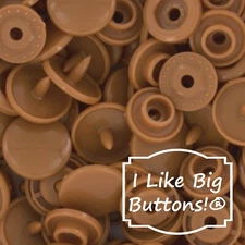 KAM Plastic Snaps: G121 Burnt Sienna-Size 20/T5-No Sew Snap Buttons Craft Brown