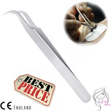 False LASH EXTENSION TWEEZER Curved Eye Beauty EYELASH Applicator Tool  BG