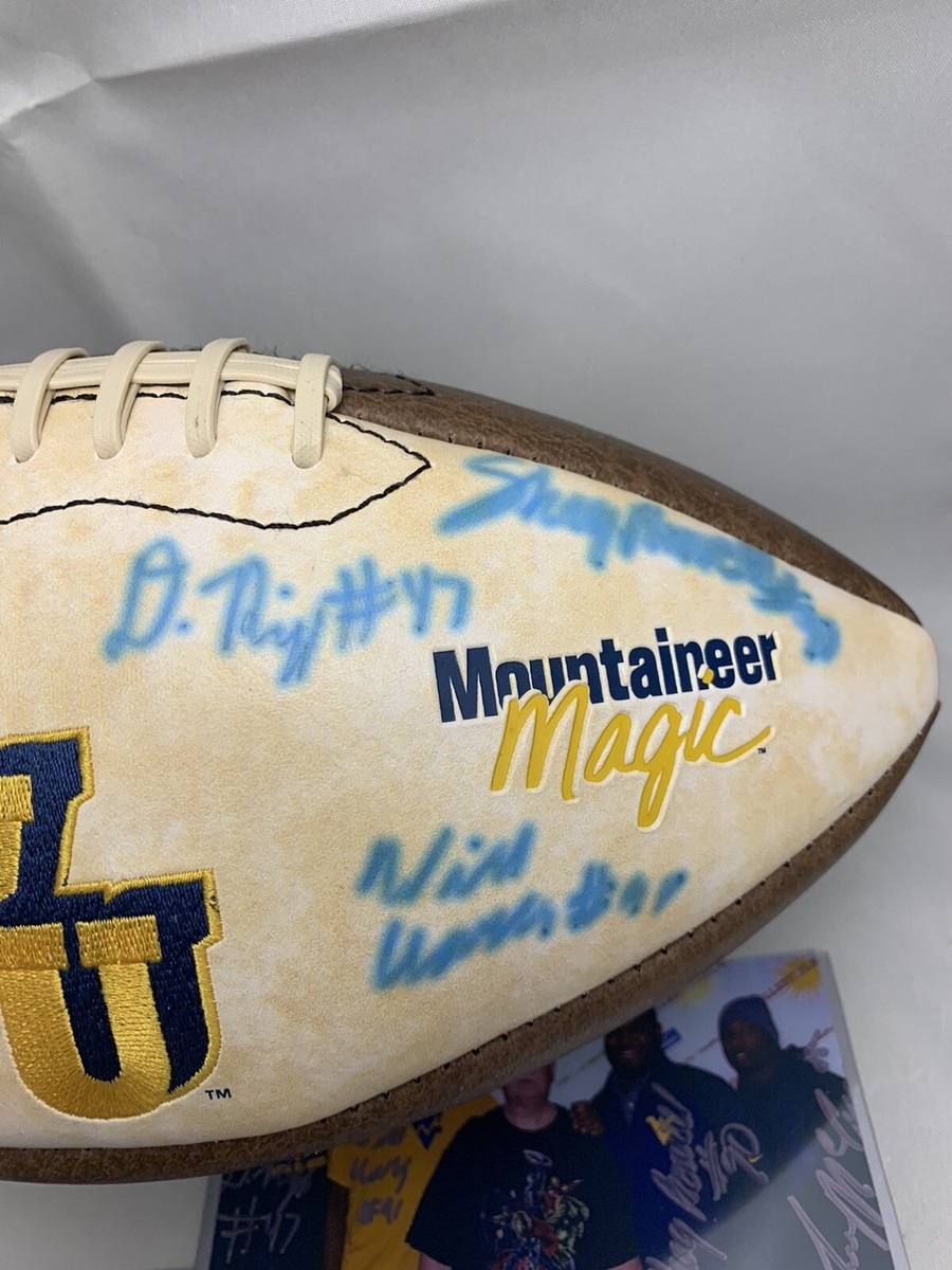 Authentic Former WVU football players Autographed Football  display picture 2