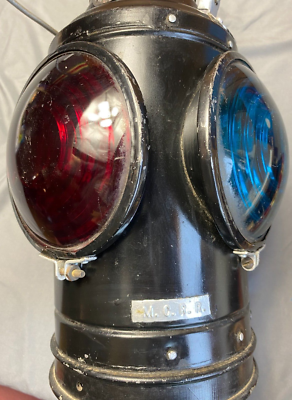 Dressel Arlington Lantern Red & Blue Lenses NJ USA Railroad