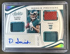 2021 Panini Absolute DeVonta Smith RC Jersey Football Rated Prospect Auto #/249