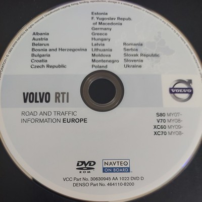 Volvo RTI Navi Map Navigation DVD S80 V70 X C60 XC70 DVD D Bj 2010 nicht UK