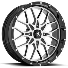 One 22x7 Msa Off-road M45 Portal 4x156 0 Black Machined Wheel Rim 115.1
