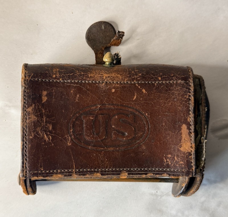 Antique U.S. Army Leather Cartridge Case (for restoration)