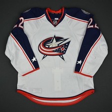 2016-17 Sonny Milano Columbus Blue Jackets Game Used Worn NHL Hockey Jersey