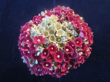Vtg Millinery Flower Collection Lot Pink Forget Me Not Lg Bouquet Nosegay H5614
