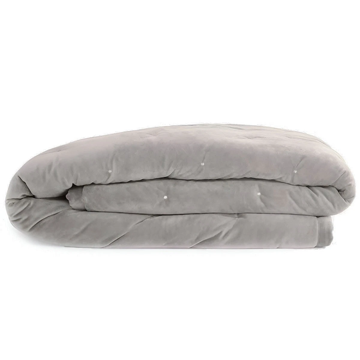 Grand Couvre-lit Ancien En Velours Beige – Dimensions Double 268x194 Cm