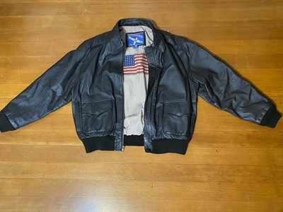 AIRBORNE TYPE A-2 U.S. FLIGHT BOMBER JACKET SZ L Brown Authentic