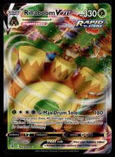 Carta Pokemon Rillaboom VMAX 023/264 SWSH Fusion Strike ultra rara - quasi nuova