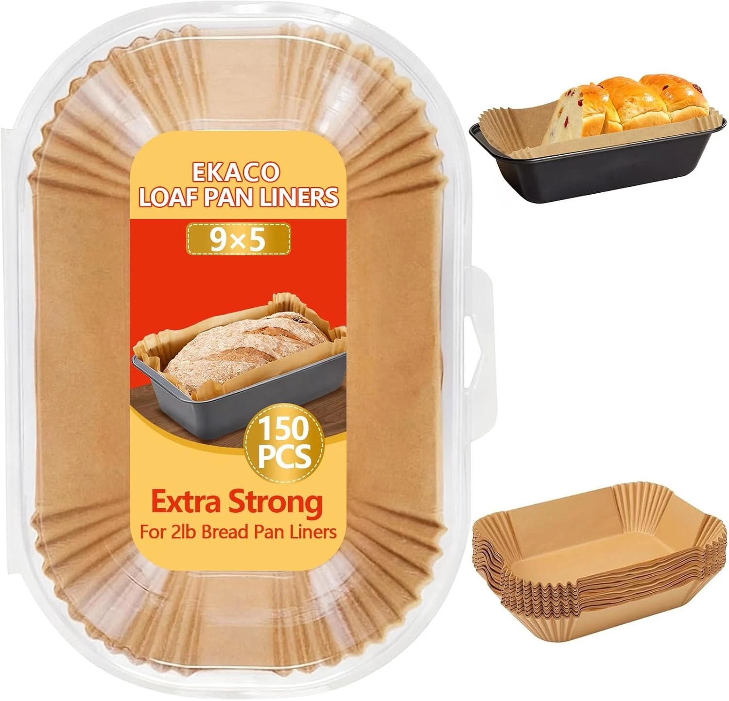 150 PCS Loaf Pan Liners 9x5 Inch Loaf Pan Liners Baking Bread Non-Stick