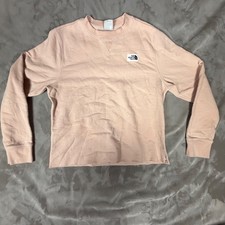 The North Face Womens Pink Crewneck Sweatshirt Box Logo Pullover Size Large