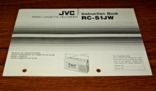 JVC RC-S1JW RADIO CASSETTE RECORDER Instruction Book VNM0753-901  1081-GS manual