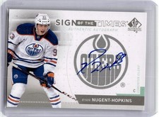 2015-16 SP Authentic Sign of the Times Ryan Nugent-Hopkins Auto Edmonton Oilers